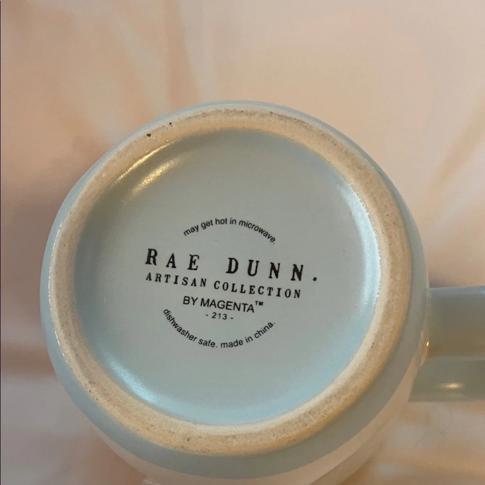 Rae Dunn White and Blue 'Jelly Beans' Mug